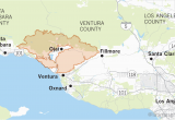 California Fires Update Map Maps Show Thomas Fire is Larger Than Many U S Cities Los Angeles