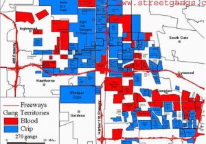California Gang Map Maps Of California southern California Gang Territory Map Maps Of
