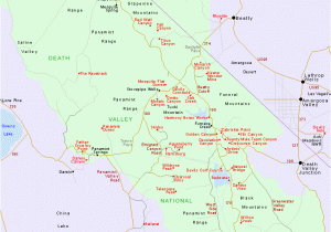 California High Desert Map Map Of Death Valley National Park California Nevada