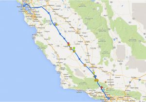 California Highway 1 Road Trip Map Driving From La to San Francisco On I 5 Highway