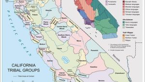 California Indians Map A Definitive Map On the Location and Language Groups Of the First