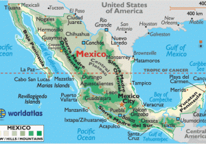 California Landform Map Mexico Maps Mexico Map Of Mexico Landforms Of Mexico