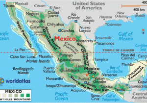 California Landforms Map Mexico Maps Mexico Map Of Mexico Landforms Of Mexico