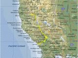 California Map with Rivers the Russian River Flows Through Mendocino and Marin Counties In