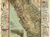 California Product Map Vintage Map Of California Roads for Cyclers by Ancientshades Full