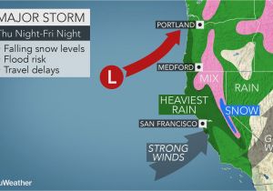 California Rainfall Map Powerful Storm to Slam West at End Of Week