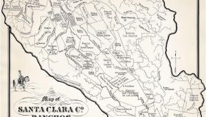 California Ranchos Map Ralph Rambo S Hand Drawn Map Of Santa Clara Valley Ranchos During