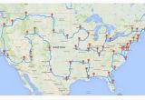 California Road Trip Trip Planner Map U S Road Trip that Hits Major Landmarks In 48 States