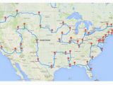 California Road Trip Trip Planner Map U S Road Trip that Hits Major Landmarks In 48 States