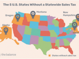 California Sales Tax Map U S States with Minimal or No Sales Taxes