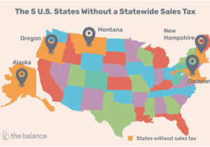 California Sales Tax Map U S States with Minimal or No Sales Taxes