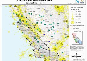 California Seismic Zone Map California Earthquake History Map New Earthquake Hazard Map Epic