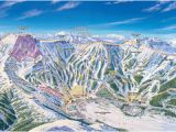 California Ski areas Map Winter Trail Map Kirkwood Ski Resort