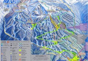 California Skiing Map Blackcomb Mountain Skiing Whistler British Columbia Canada