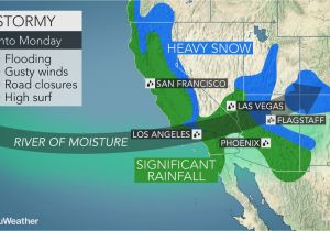 California Snow Map California to Face More Flooding Rain Burying Mountain Snow Into