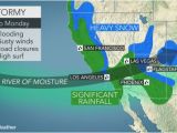 California Snowfall Map California to Face More Flooding Rain Burying Mountain Snow Into Monday