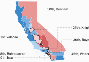 California State Senate Map Seven Republican Districts In California Favored Clinton Can