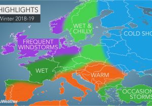 California Temperature Map by Month Accuweather S Europe Winter forecast for the 2018 2019 Season