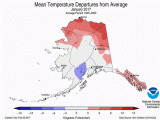 California Temperature Map by Month National Climate Report January 2017 State Of the Climate
