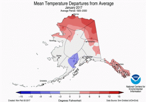 California Temperature Map by Month National Climate Report January 2017 State Of the Climate