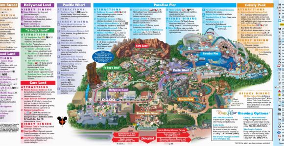 California theme Parks Map Disneyland Park Map In California Map Of Disneyland