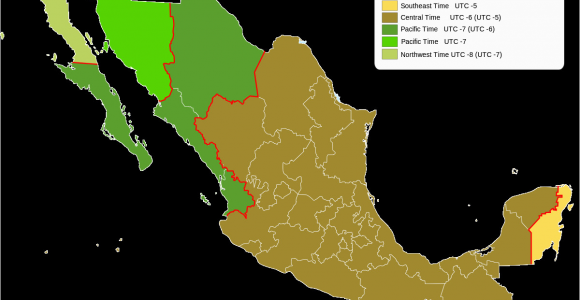 California Time Zone Map Time In Mexico Wikipedia