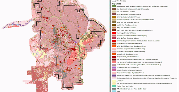 California Vegetation Map File Nps Pinnacles Vegetation Map Gif Wikimedia Commons