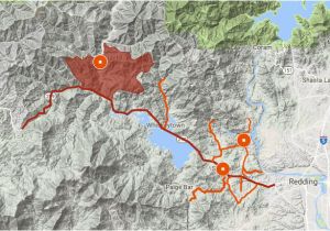 California Wildfire Evacuation Map Map Carr Fire Perimeter and Evacuations West Of Redding