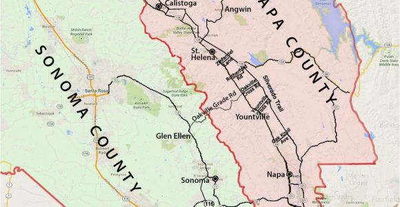 California Wine areas Map Wine Country Map sonoma and Napa Valley