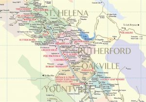 California Wine Region Map Napa County Map Lovely Map northern California Coastal Cities