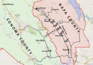 California Wine Region Map Wine Country Map sonoma and Napa Valley