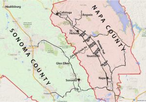 California Wine tours Map Wine Country Map sonoma and Napa Valley