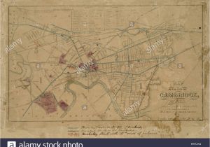 Cambridge Ohio Map Antique Map Of Cambridge Stock Photos Antique Map Of Cambridge