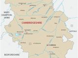 Cambridge On A Map Of England Vector Map County Cambridgeshire Stock Photos Vector Map County