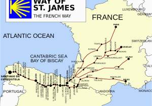 Camino De Santiago Frances Route Map French Way Wikipedia