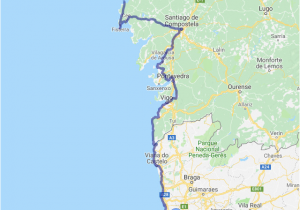 Camino Frances Map Portugal Camino Coastal Map El Camino In 2019 Camino