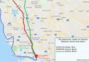 Camino Walk Spain Map Portuguese Camino Coastal Route Complete Guide Stingy Nomads