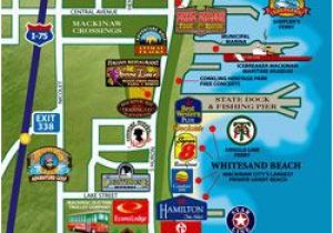 Campgrounds In Michigan Map Puremichigan Map Of Mackinaw City I Love Michigan Michigan