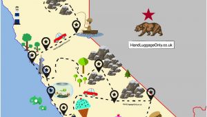 Campsites In California Map the Ultimate Road Trip Map Of Places to Visit In California Travel