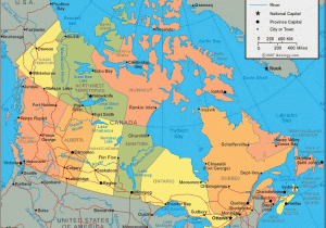 Canada Bodies Of Water Map Canada Map and Satellite Image