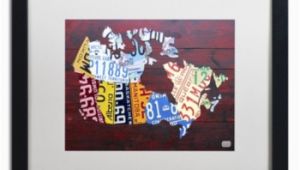 Canada License Plate Map Design Turnpike Canada License Plate Map Matted Framed Art