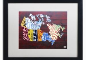Canada License Plate Map Design Turnpike Canada License Plate Map Matted Framed Art