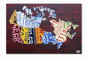 Canada License Plate Map Timberlake Design Turnpike Canada License Plate Map Canvas