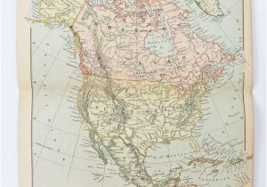 Canada Map Office Antique Map Of north America Vintage Map Of United States