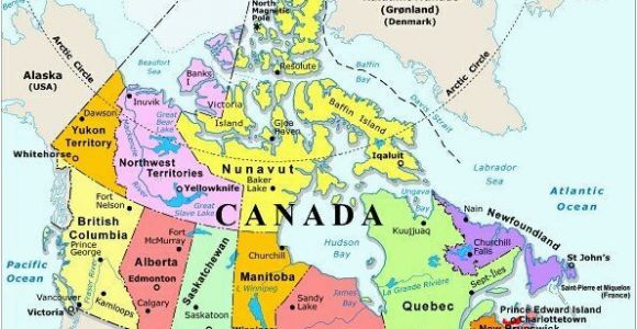 Canada Map with Cities and Capitals Map Of Canada with Capital Cities and Bodies Of Water thats