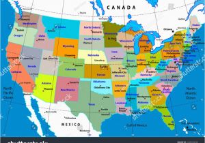 Canada Map with States and Capitals Us Map States and Capital Map Travel Information Colorful