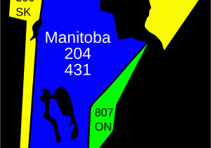 Canada Post area Code Map area Codes 204 and 431 Wikipedia