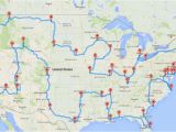Canada Road Trip Trip Planner Map This Map Shows the Ultimate U S Road Trip Mental Floss