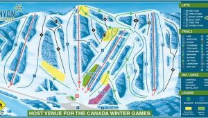 Canada Ski Resorts Map 2019 area Map Canyon Ski Resort