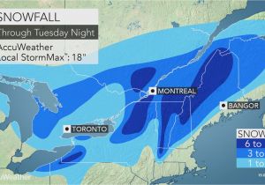 Canada Snow Cover Map nor Easter to Lash northern New England with Coastal Rain and Heavy